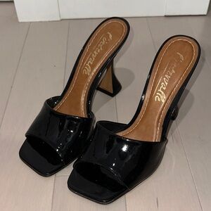 Chic Black Patent Leather Heels